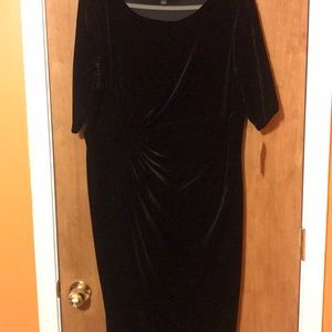 Black Velour Plus Size Dress